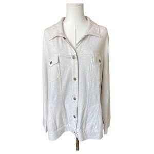 Susan Graver Plus Size Knit Tunic Top 2X Button Front Versatile Casual‎ Office